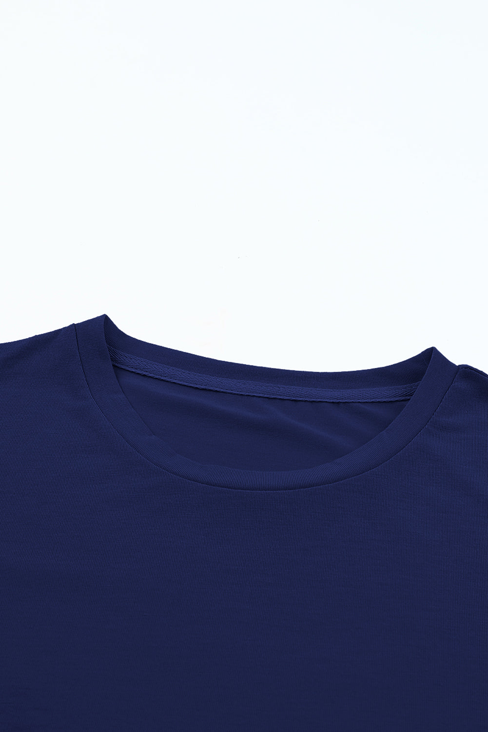 Casual Plain Crew Neck Tee T-Shirt