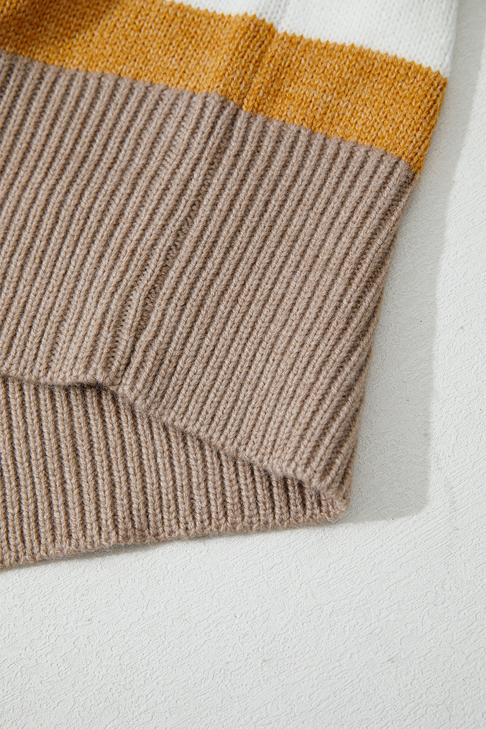 Multicolour Striped Colourblock Drop Shoulder Plus Size Sweater - Size/Plus Sweaters & Cardigans