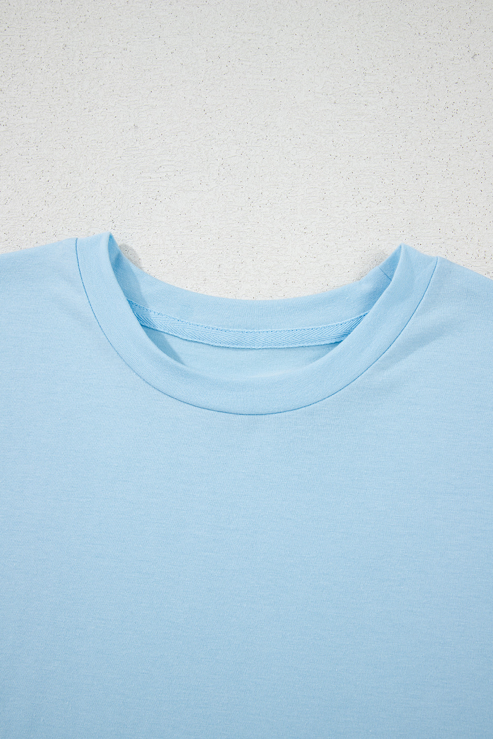 Bright Casual Plain Crew Neck Tee - eAura