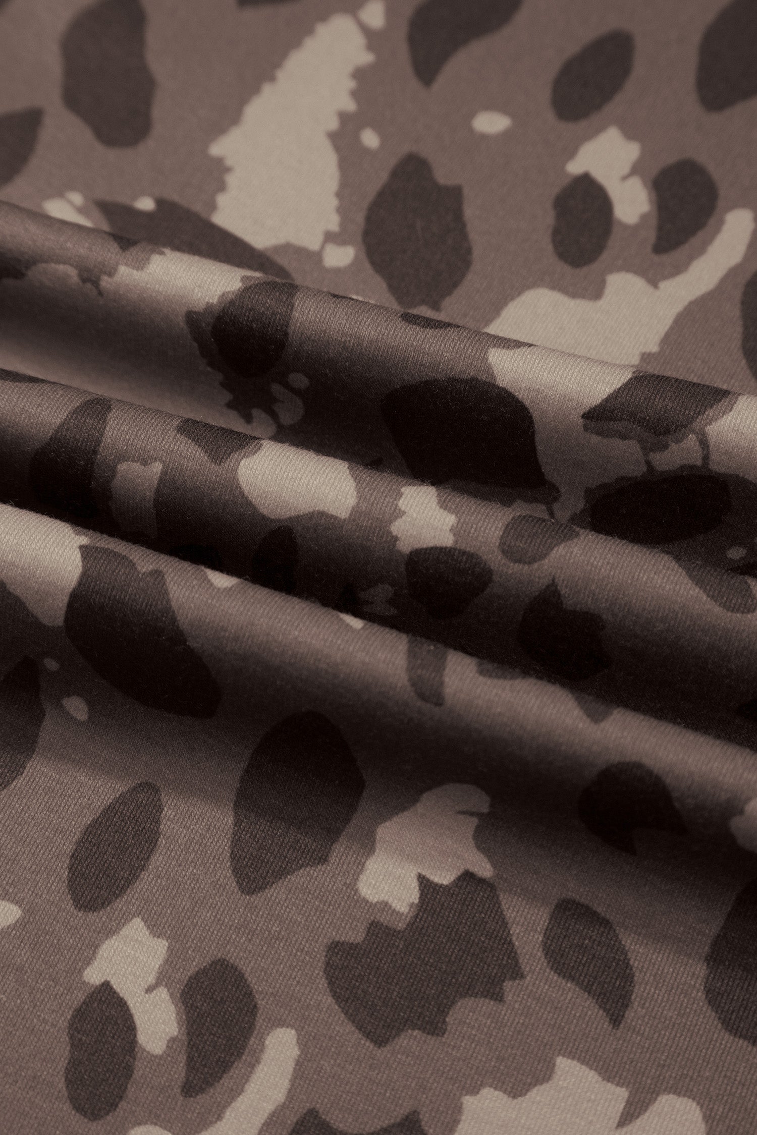 Camo Print Wide Leg Casual Pants