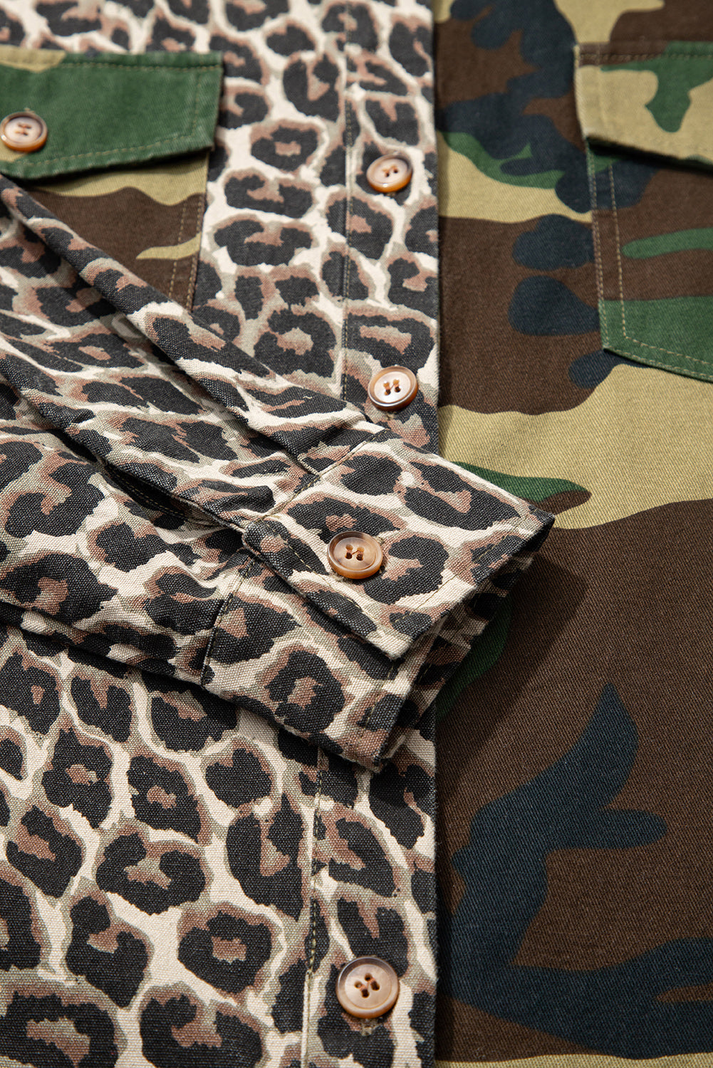 Leopard Camo Patchwork Oversize Shacket - eAura