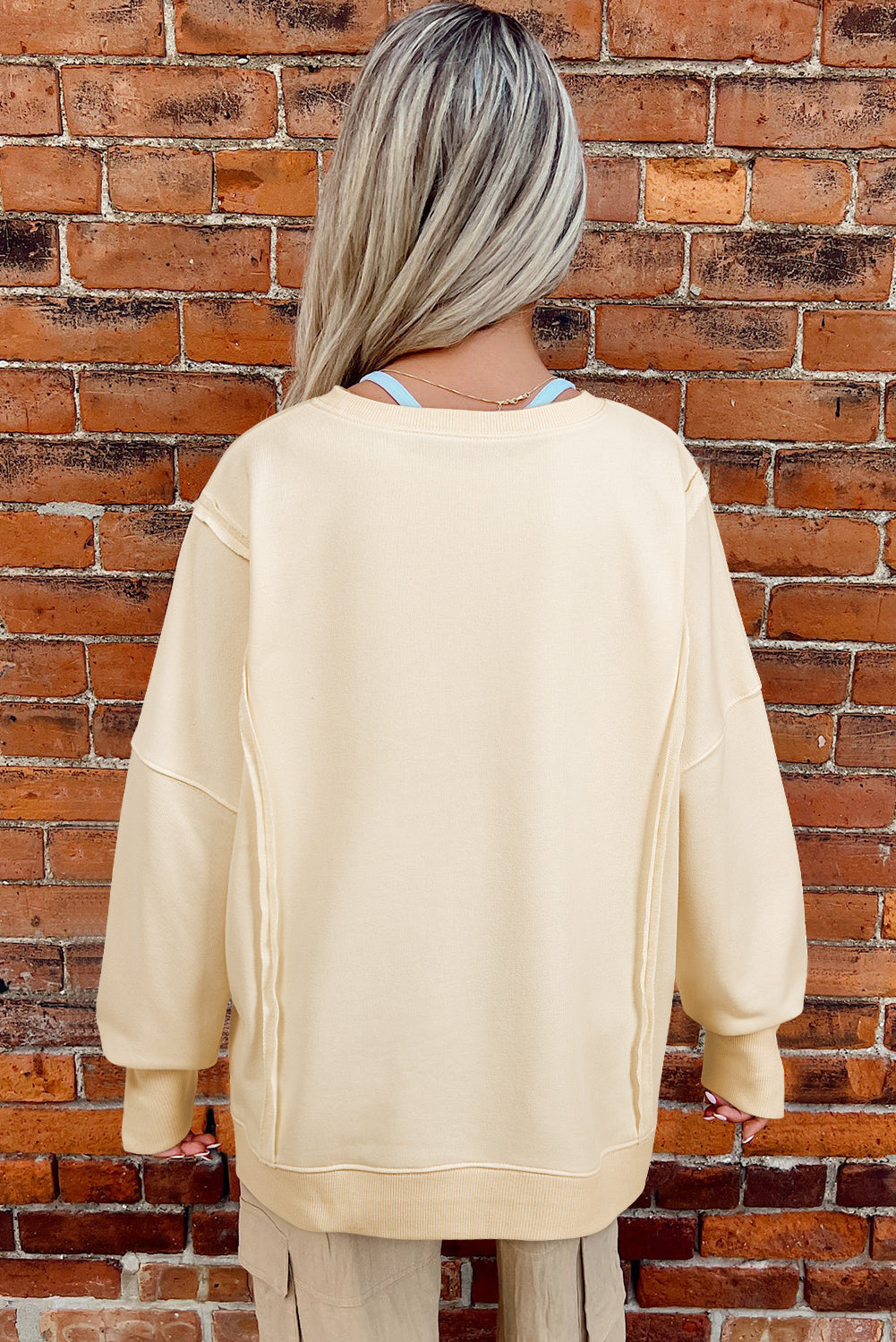 Apricot LOVE PATCH Graphic Oversized Sweatshirt eAura