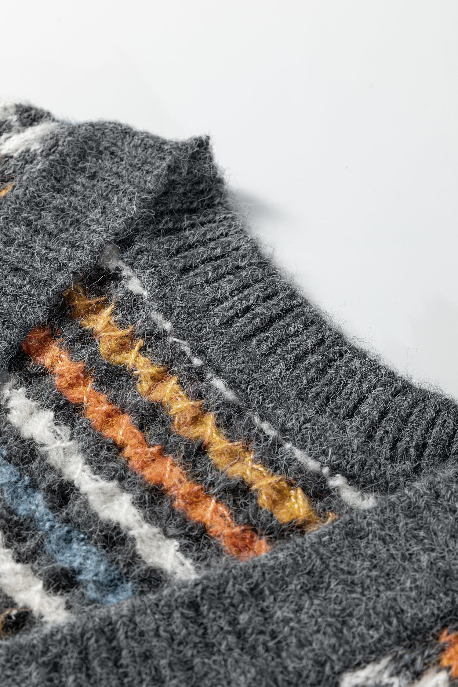 Multicolour Dotty Pattern Knit Button Front V-Neck Sweater Cardigan - eAura