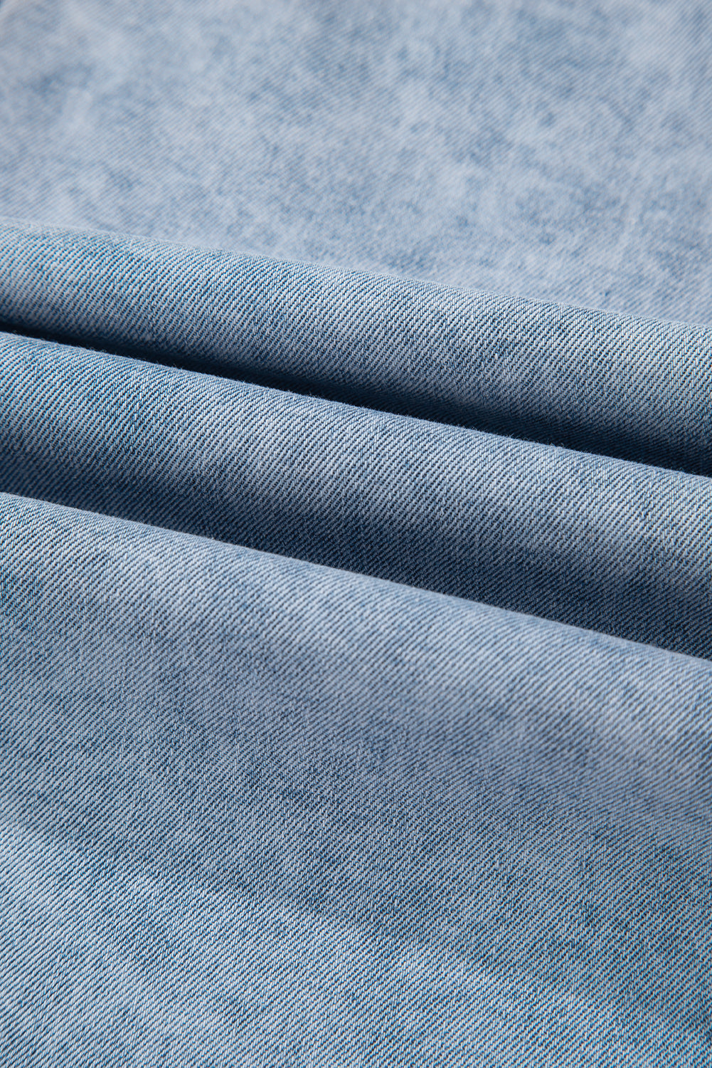 Beau Blue Mineral Wash Denim Frayed Scoop Sleeveless Top eAura