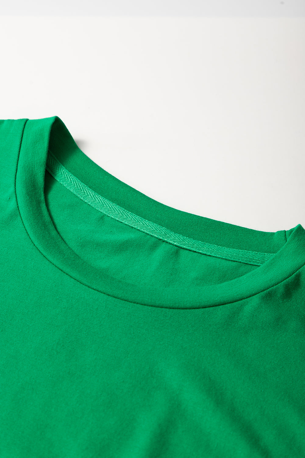 Casual Plain Crew Neck Tee T-Shirt
