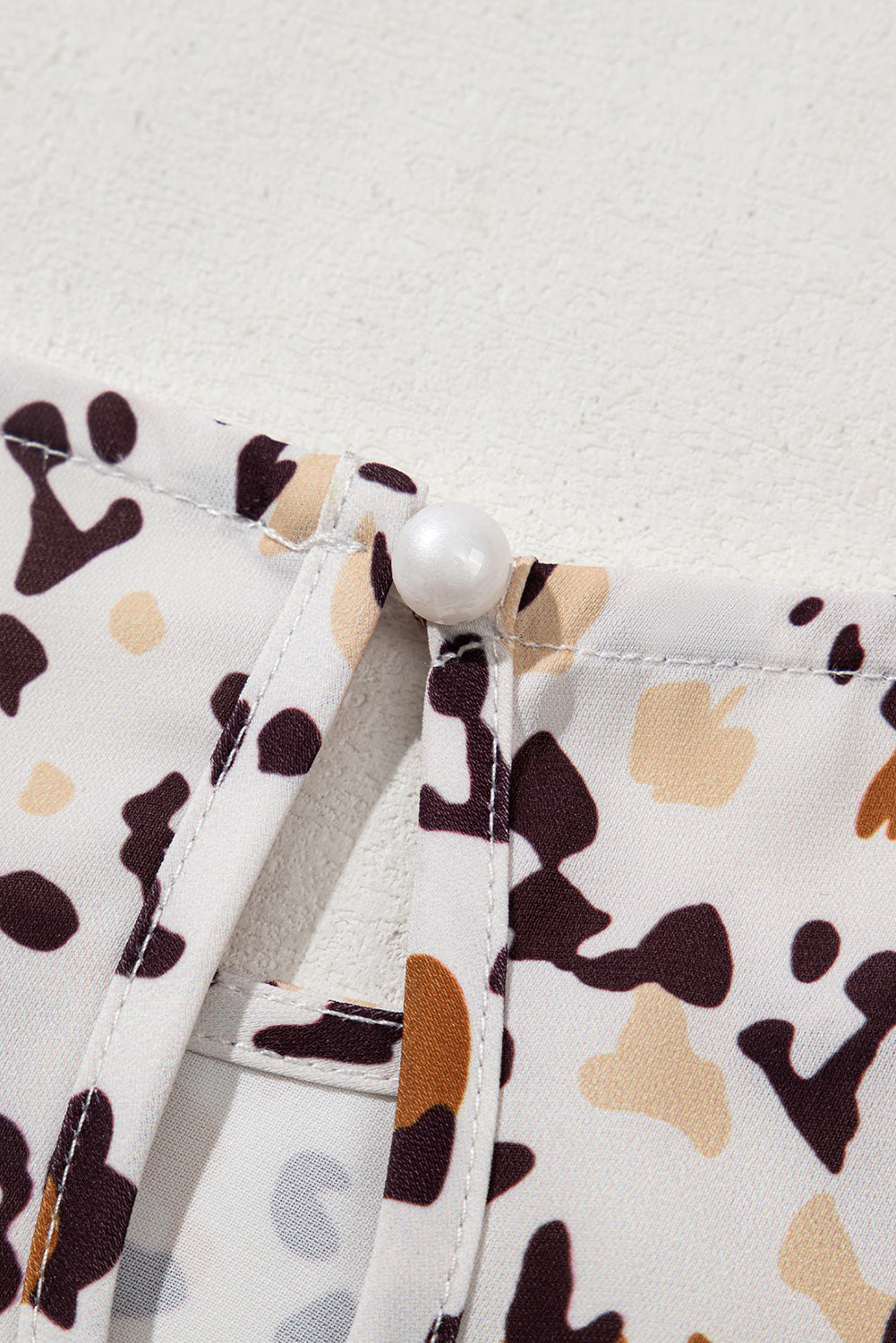 Khaki Leopard Ruffled Flutter Sleeve Keyhole Back Mini Dress - eAura