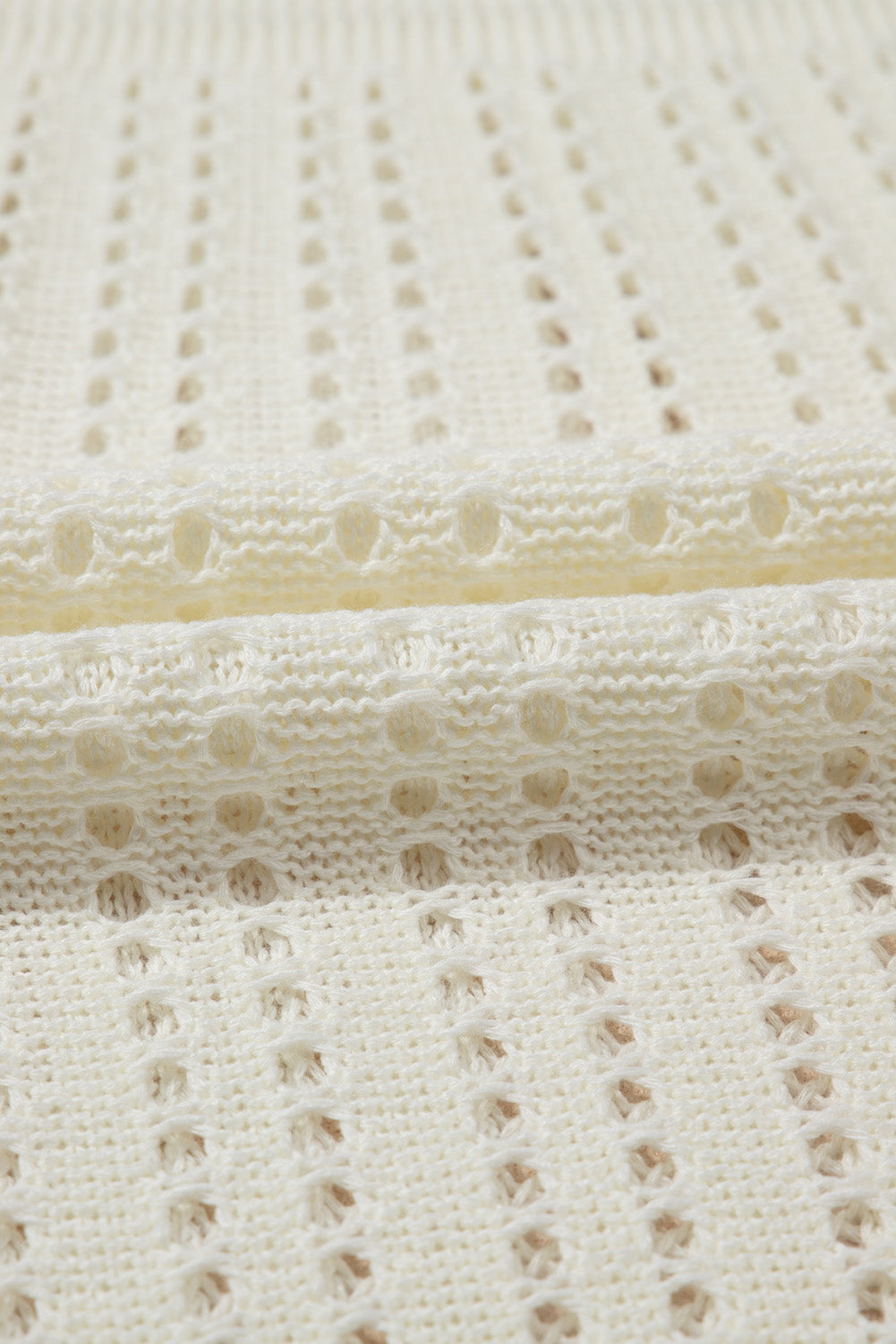 White Eyelet Crochet Sleeveless V Neck Beach Dress BB Fashion Outlet