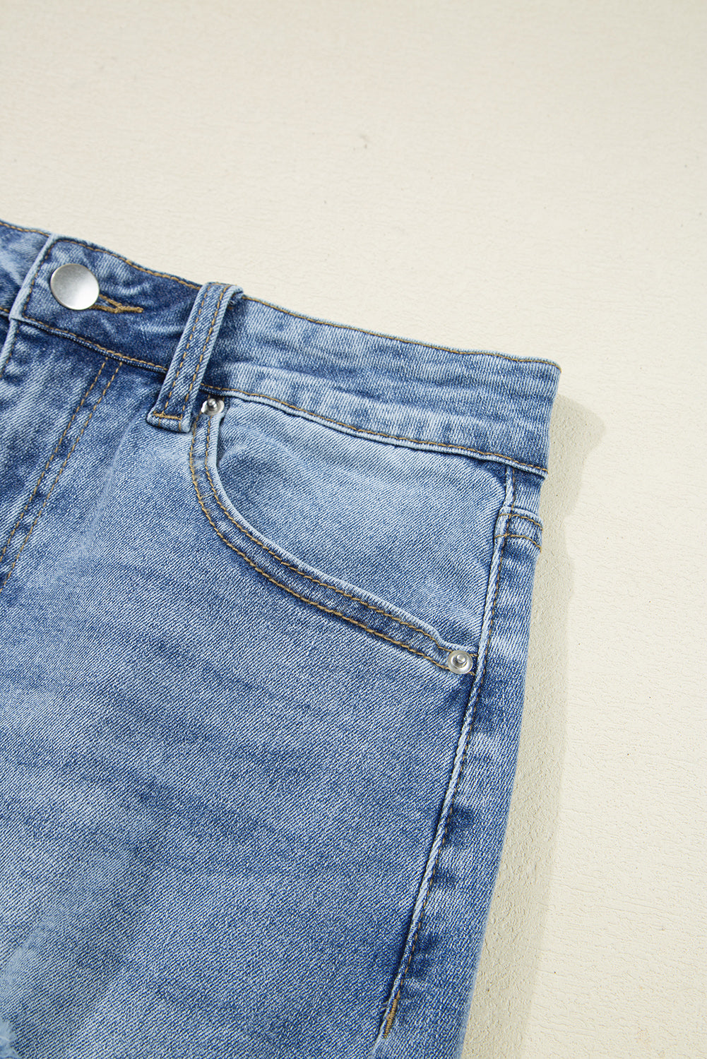 Irregular Distressed Bottom Denim Midi Skirt - eAura