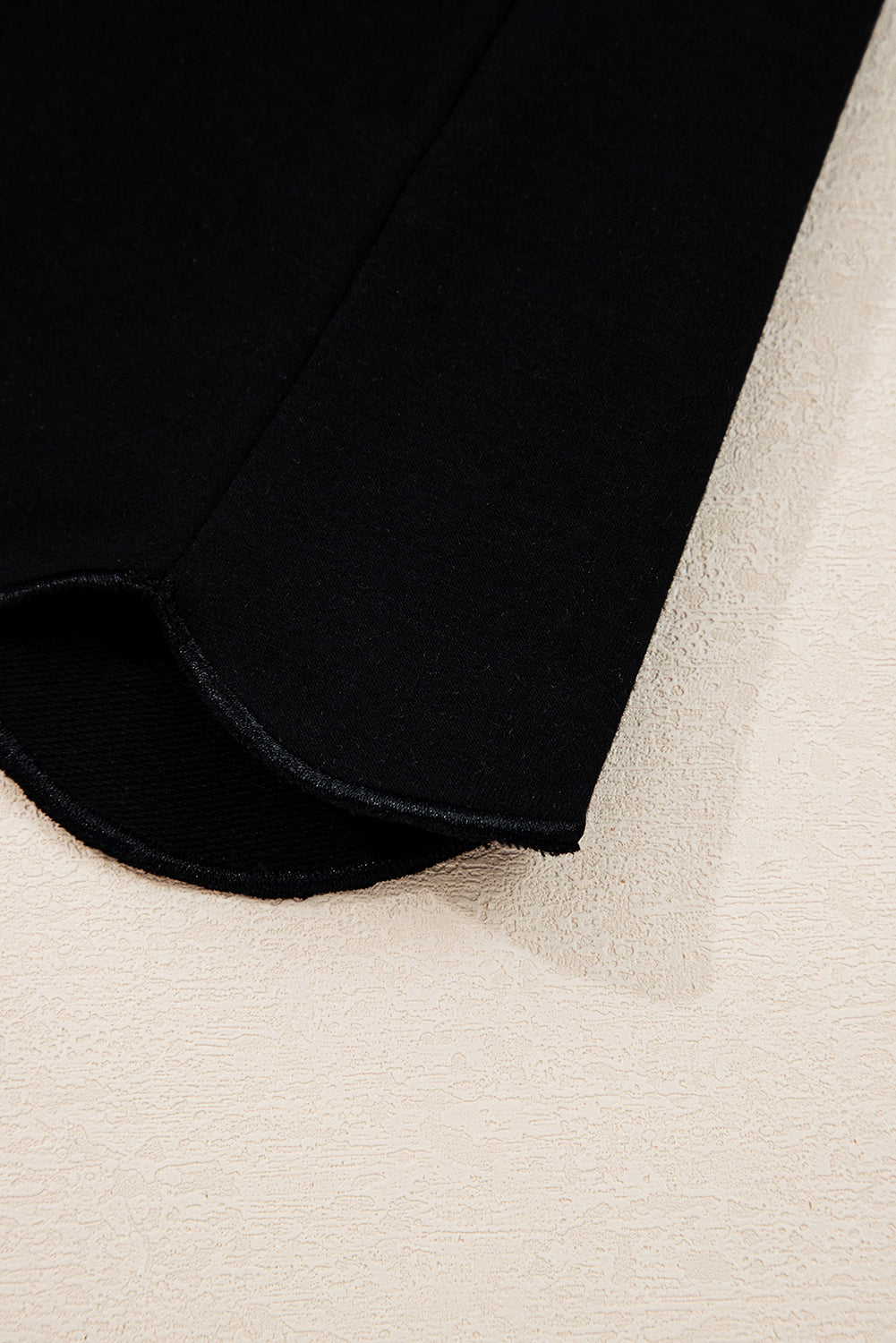 Scallop Trim Colour Block Long Sleeve Collared Top - eAura