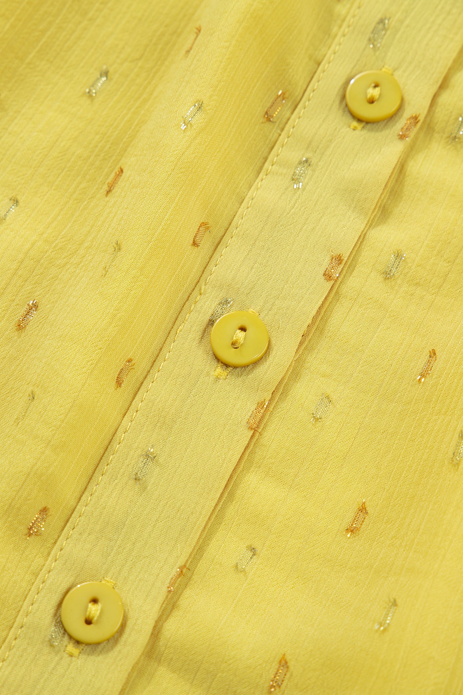 Metallic Jacquard Short Sleeve Shirt - eAura