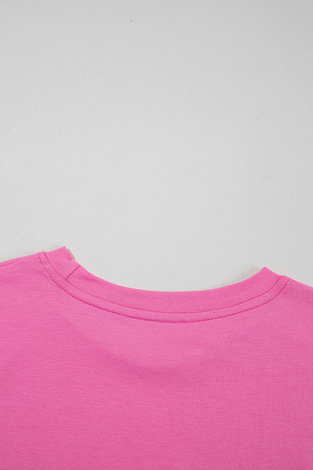 Bright Casual Plain Crew Neck Tee - eAura