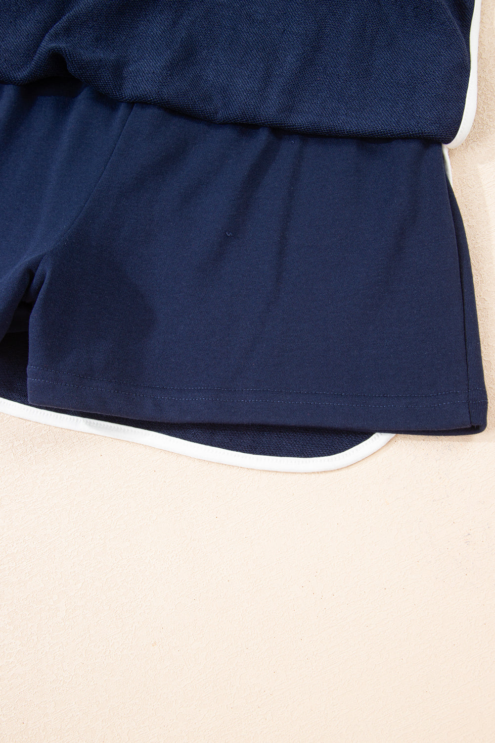 Varsity Stripe Detail Drop Shoulder Pullover Mini Skort Co-ord Set