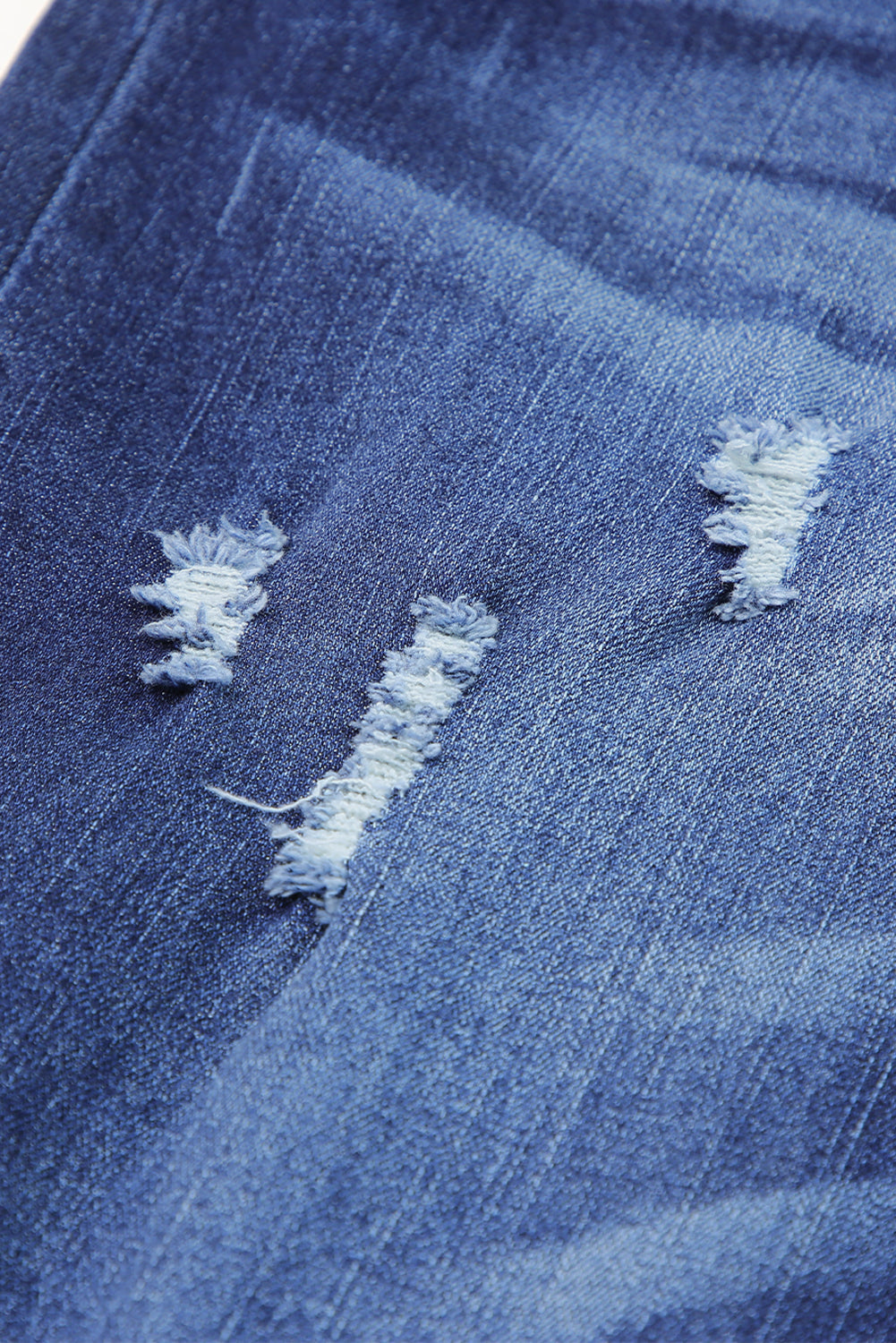 High Waist Distressed Straight Leg Jeans - eAura