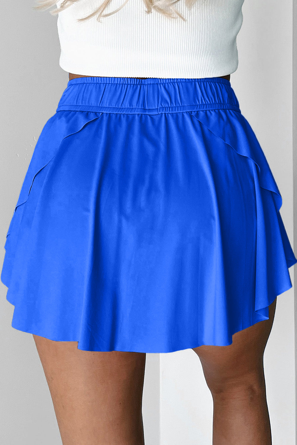 Bonbon Drawstring High Waist Lined Tennis Skorts eAura