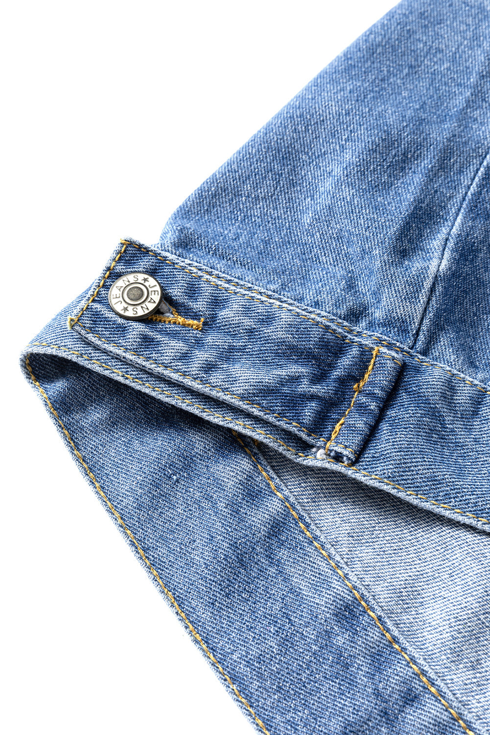 Light Blue Washed Oversize Pocketed Denim Jacket eAura