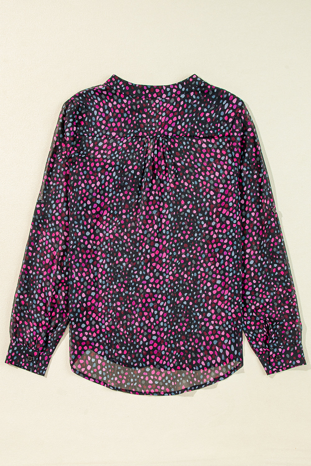 Polka Dot Print Buttoned Shirt