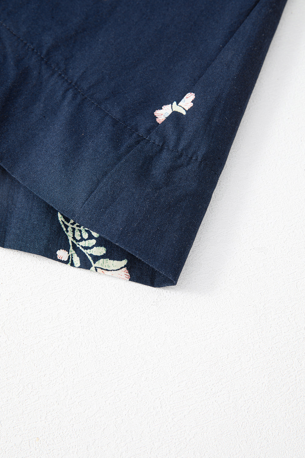 Blue Floral Embroidered Square Neck Puff Sleeve Ruffled Mini Dress eAura