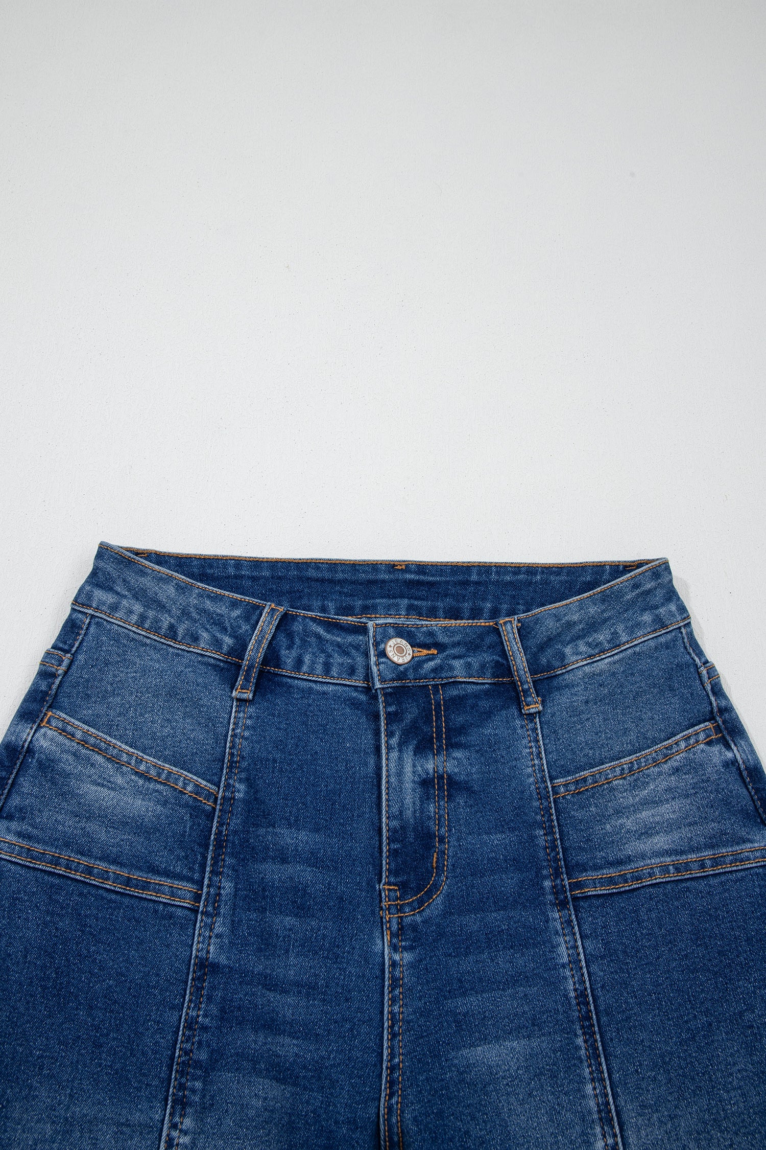 Tailored Seam Detail Shift Jeans – Sky Blue