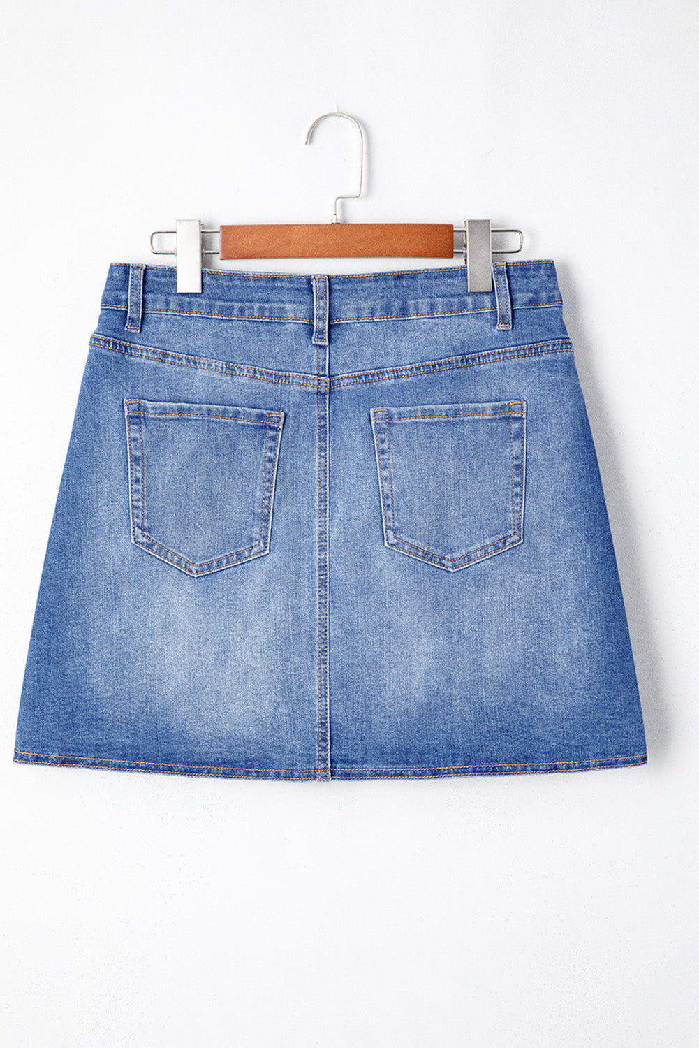 Ashleigh Blue Wrapped Crossed Waist Denim Mini Skirt eAura