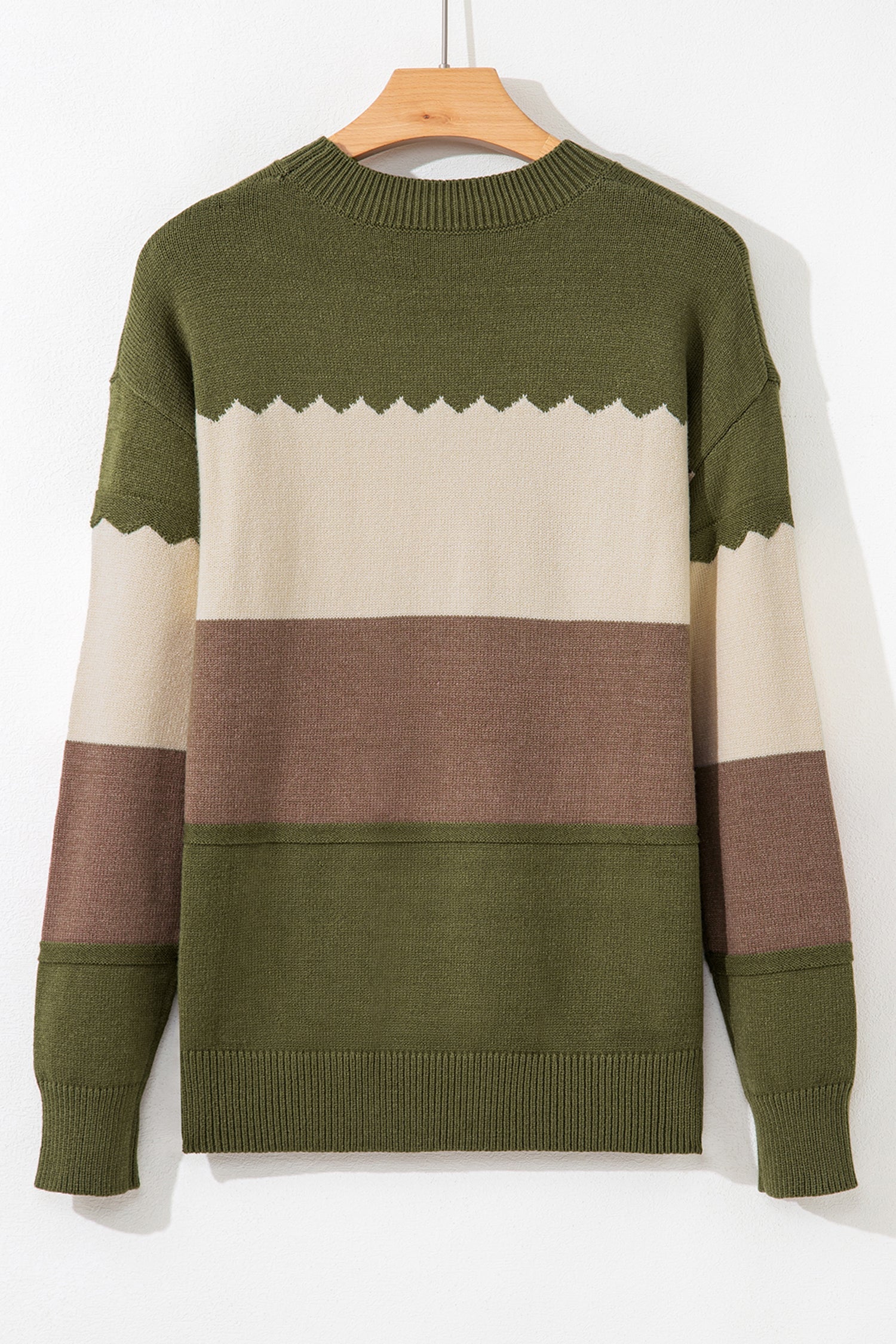Crew Neck Drop Shoulder Sweater - eAura