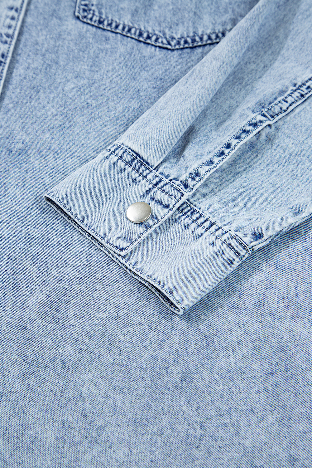 Beau Blue Chest Pocket Raw Hem Denim Baggy Shirt Dress Dear-Lover Dropshipping