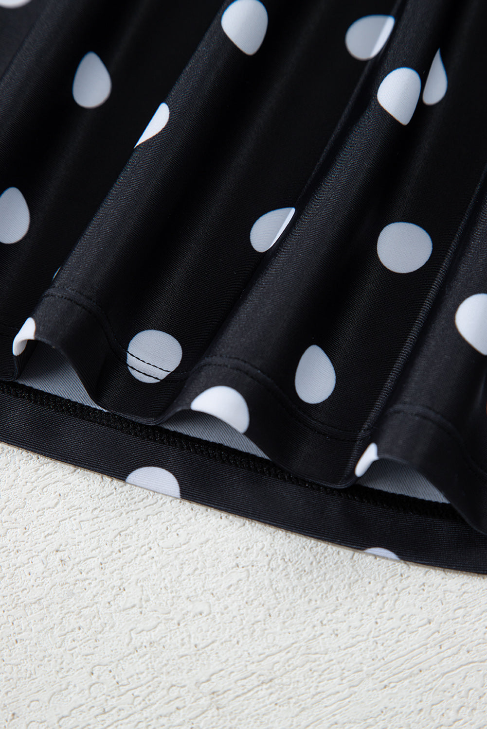 Black Polka Dot Print V Neck Tankini Set BB Fashion Outlet