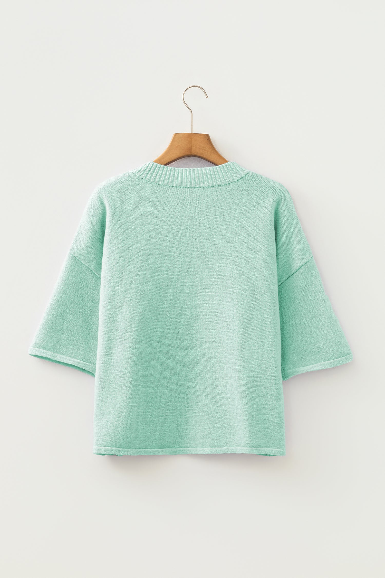 3/4 Sleeve Boxy Knit Button Down Sweater Cardigan – Lavendula