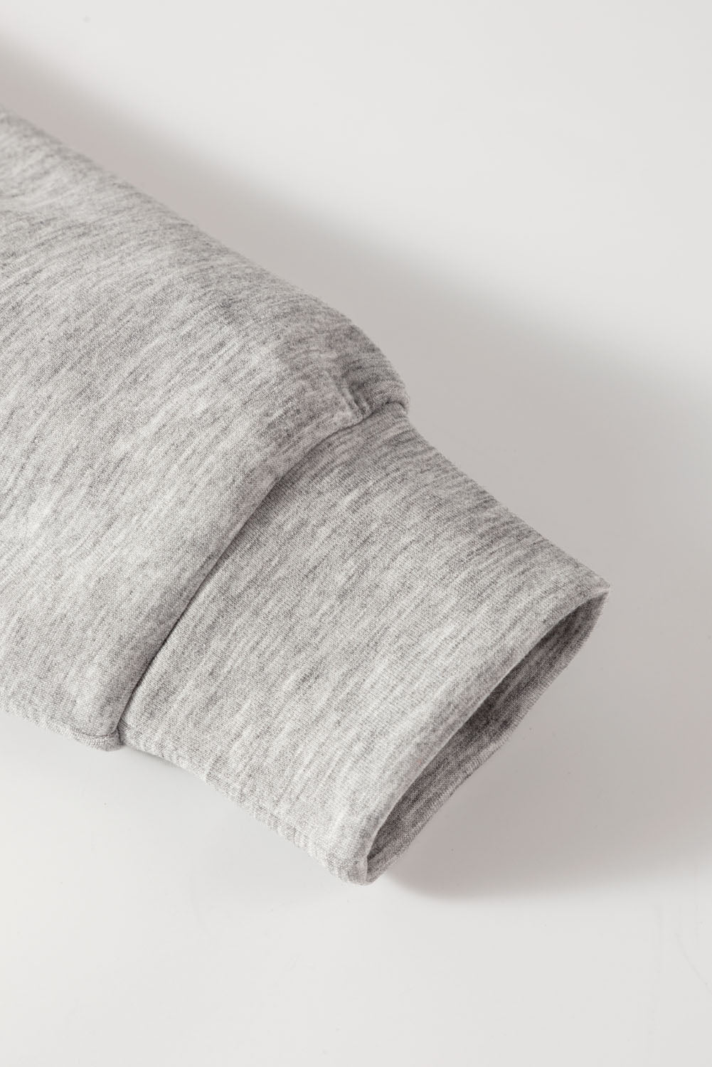 Solid Zip Sailor Collar Pullover Athleisure Sweatpants 2pcs Set – Light Grey