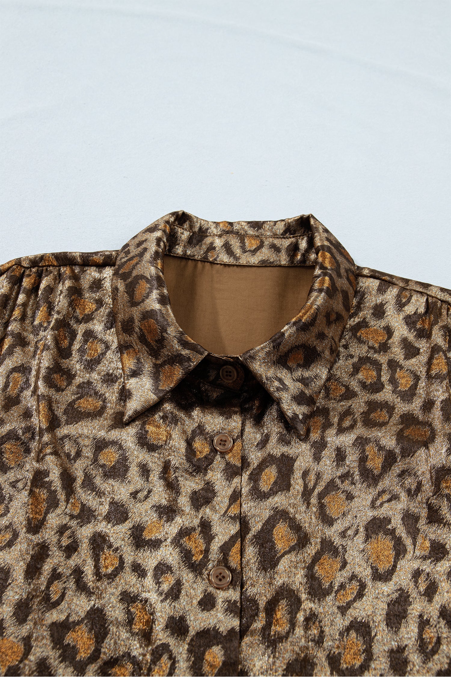 Plus Size Leopard Print Dolman Shirt – Gold