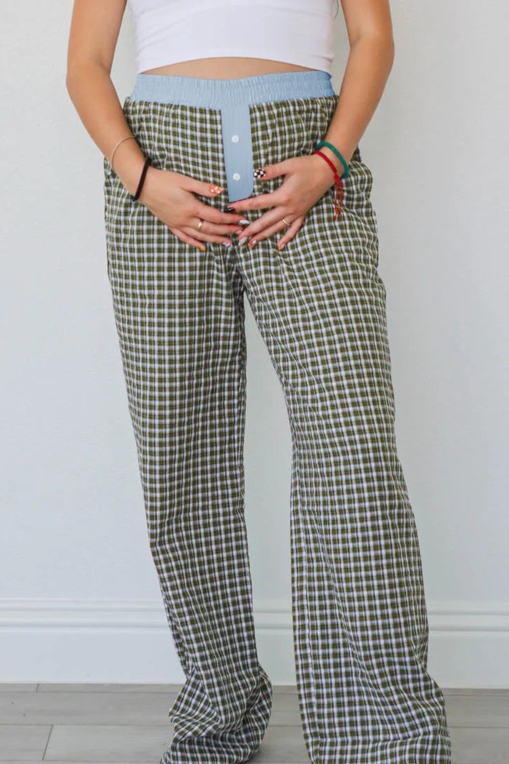 Preppy Gingham Boxer Trousers - eAura