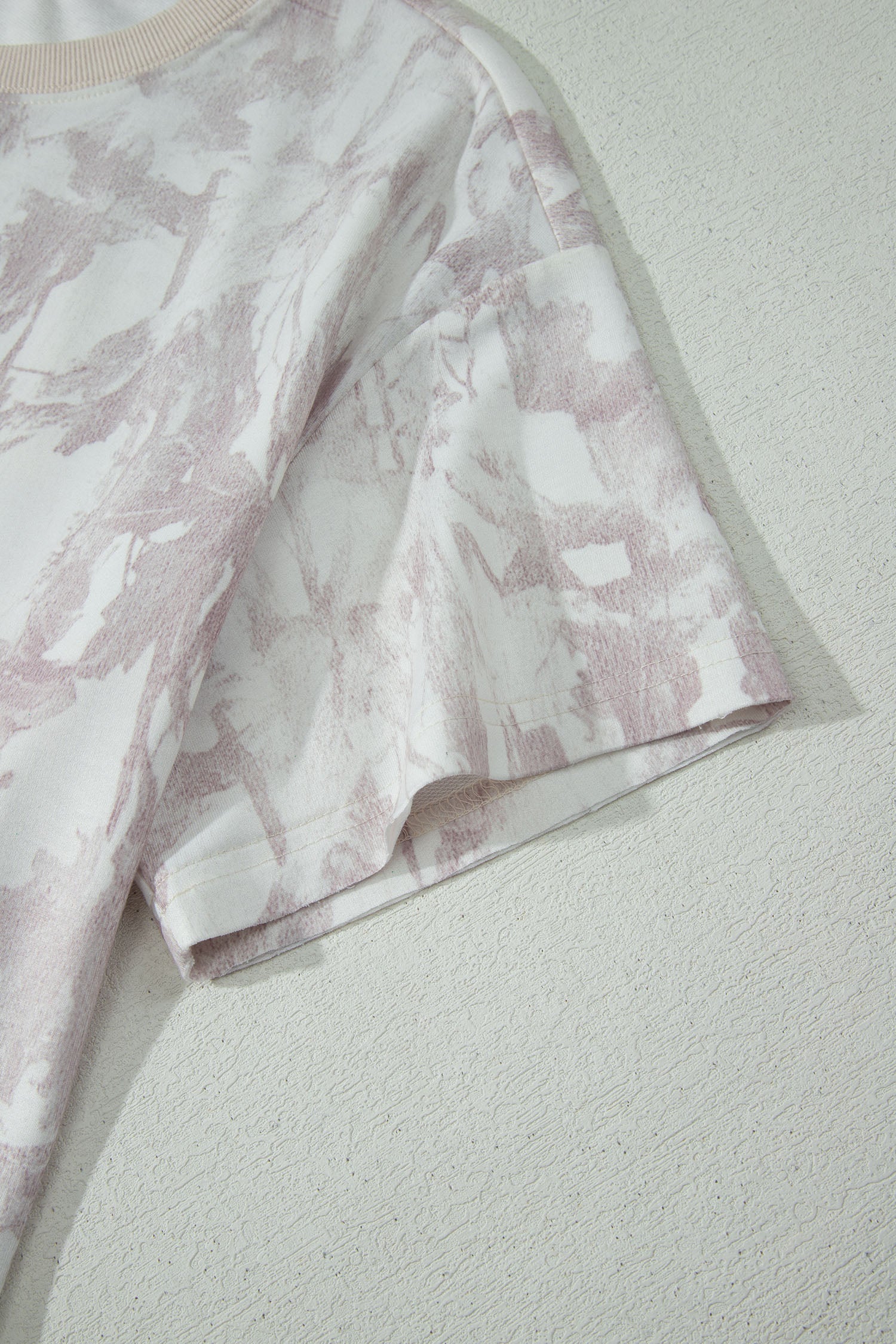 Gray Woodland Camo Print Raw Edge Cropped Top & Skirt Set