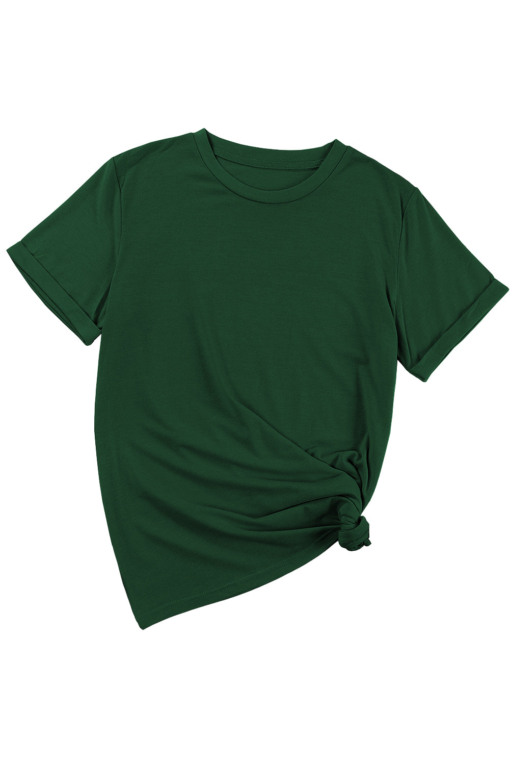 Casual Plain Crew Neck Tee T-Shirt