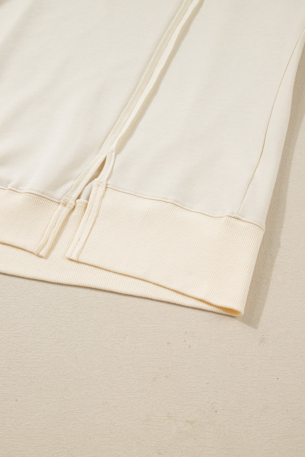 Beige Plus Size Patchwork Sleeve Pullover Top - eAura