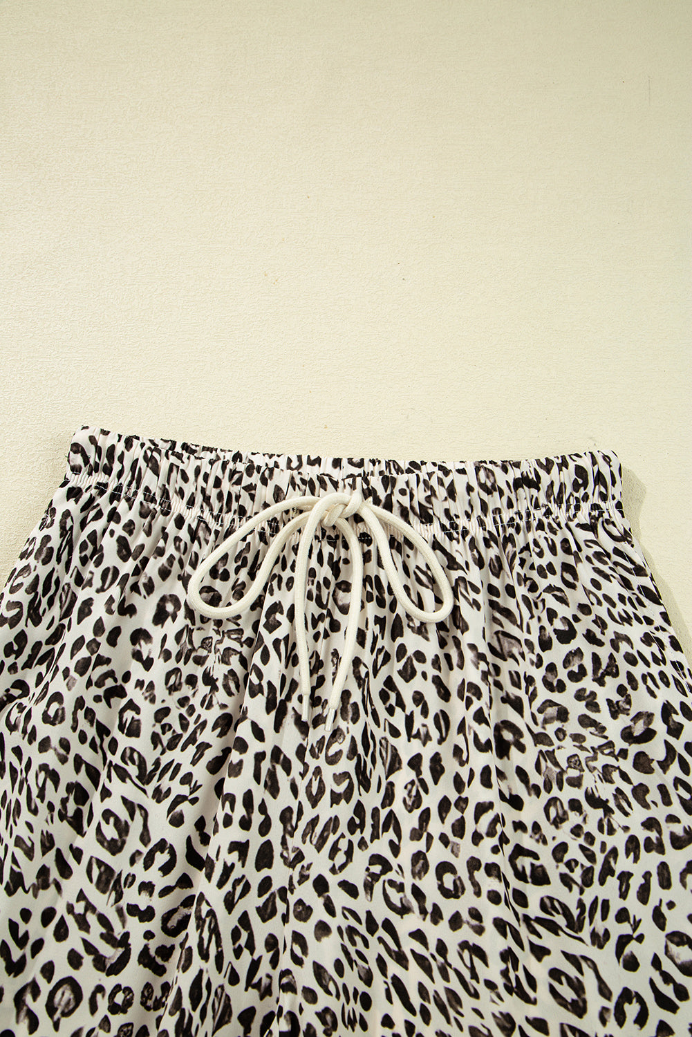Leopard Drawstring Elastic Waistband Loose Pants - eAura