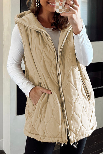 Quilted Padded Casual Winter Jacket Vest with Fleece Lining - eAura
