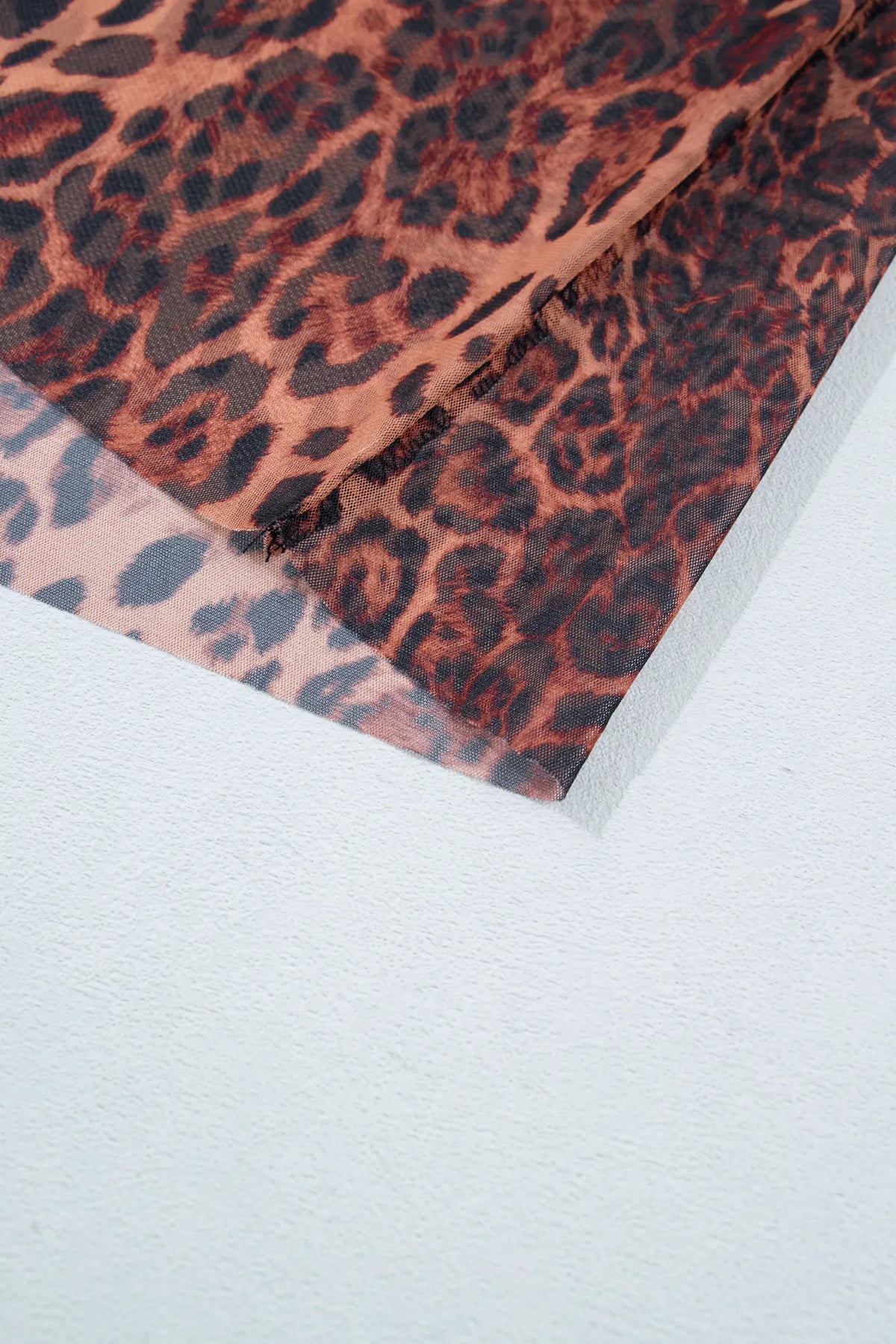 Leopard Sheer Maxi Skirt – Brown
