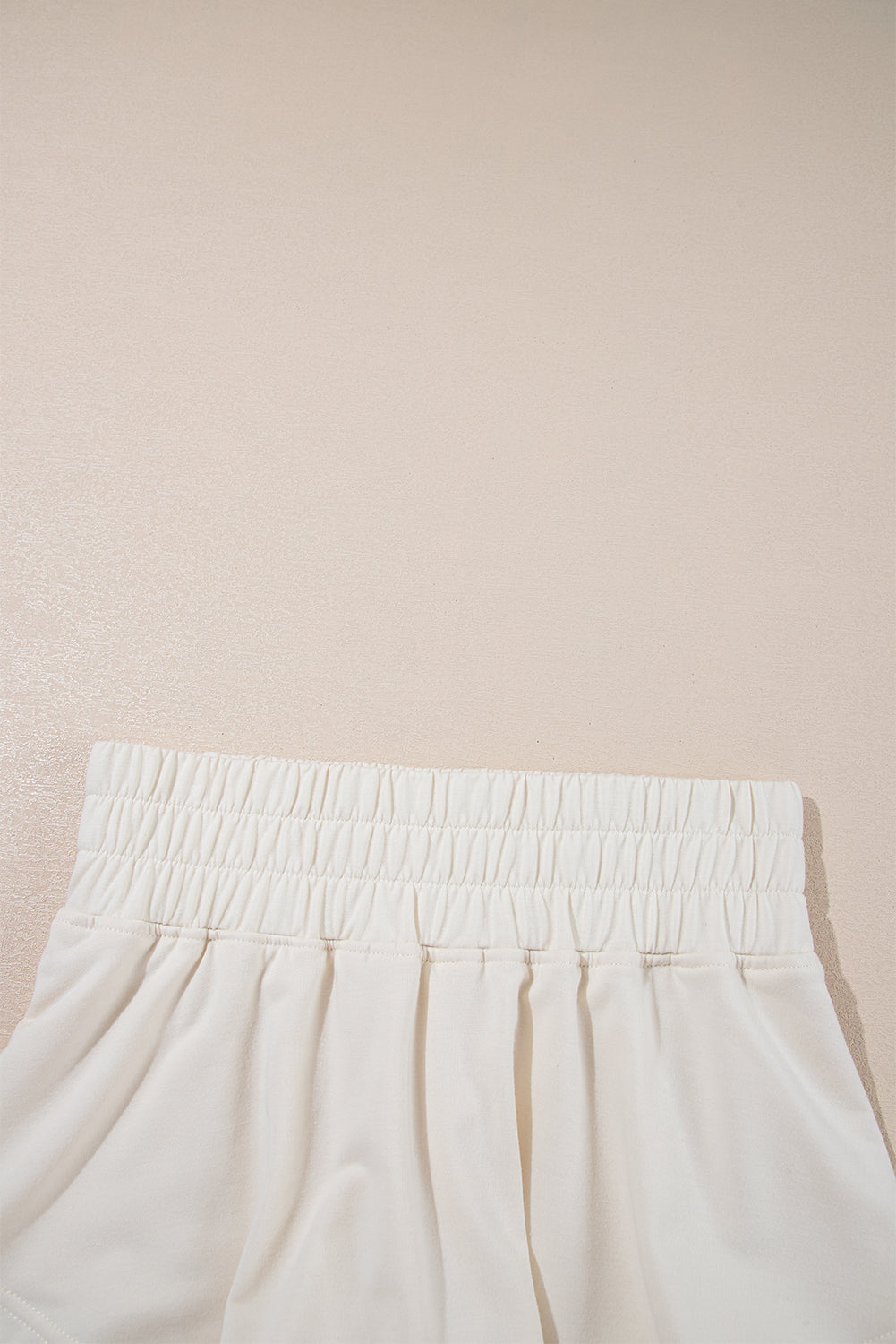 2-Piece Cropped Tee & Ruffle High Waist Skort Set – Beige