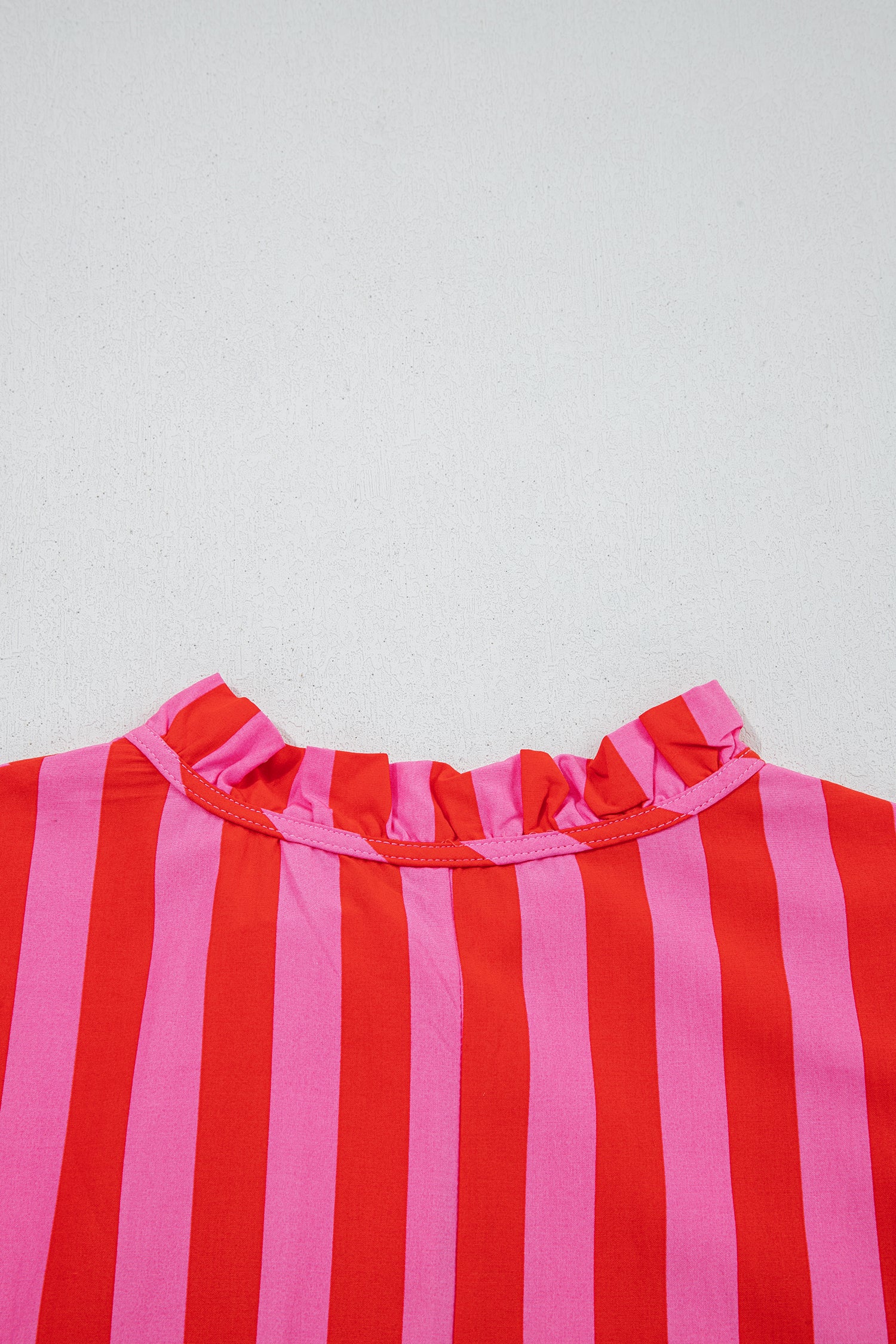 Stripe Puff Sleeve Mini Dress – Half Button