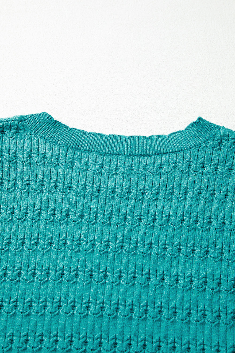 Pattern Knit Ribbed Cuffs Sweater - eAura