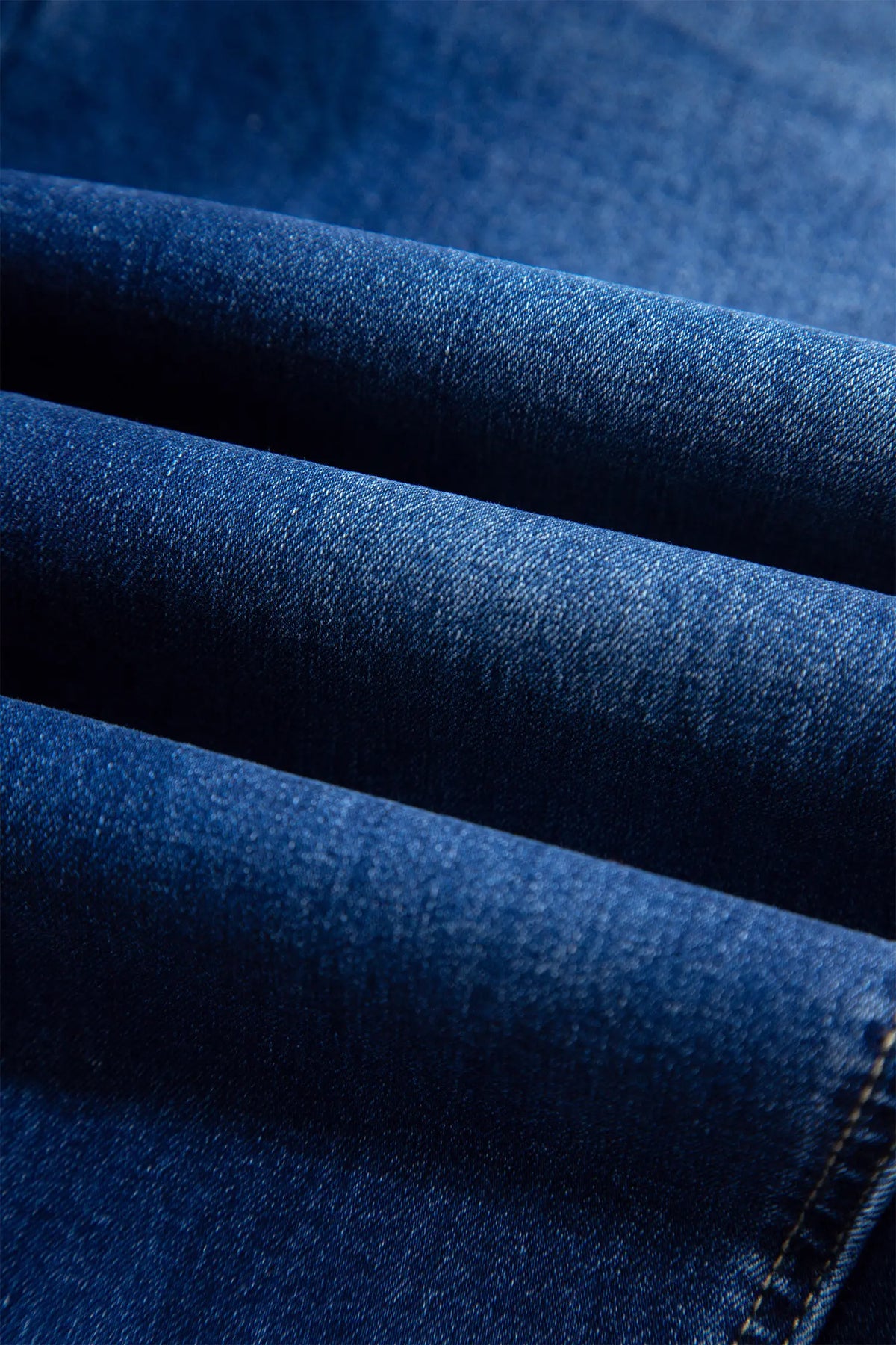 Raw Hem Turnup Loose Ankle-length Jeans – Sail Blue
