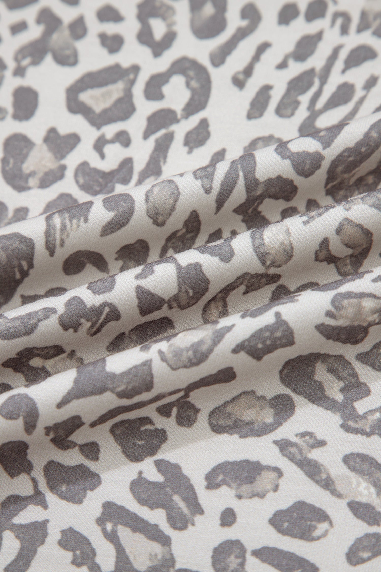 Leopard Print Crew Neck Sweatshirt - Tops/Sweatshirts & Hoodies