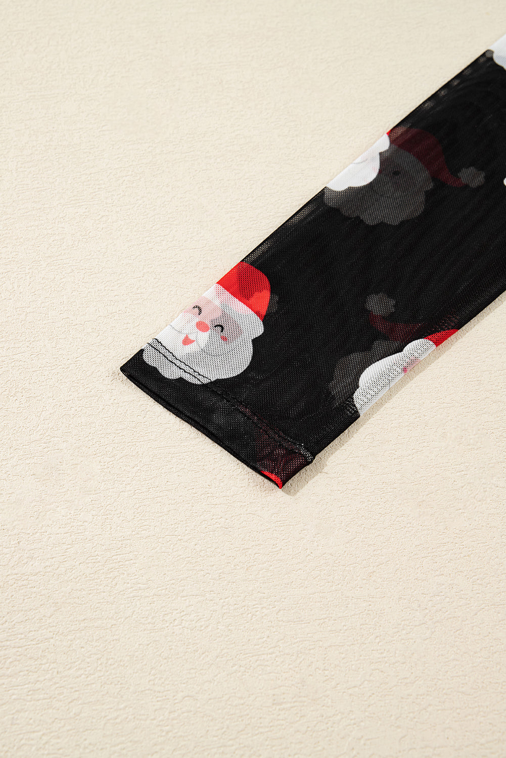 Black Christmas Fashion Print Slim Fit Long Sleeve Top - eAura