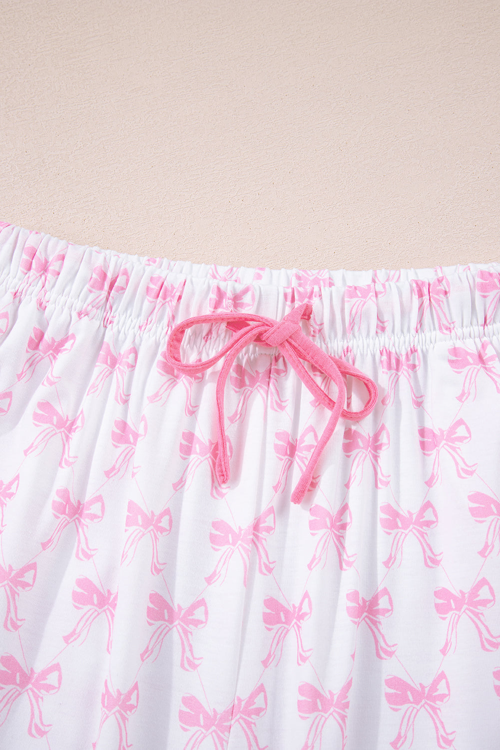 Bow Print Long Sleeve Soft Pyjama Set - eAura