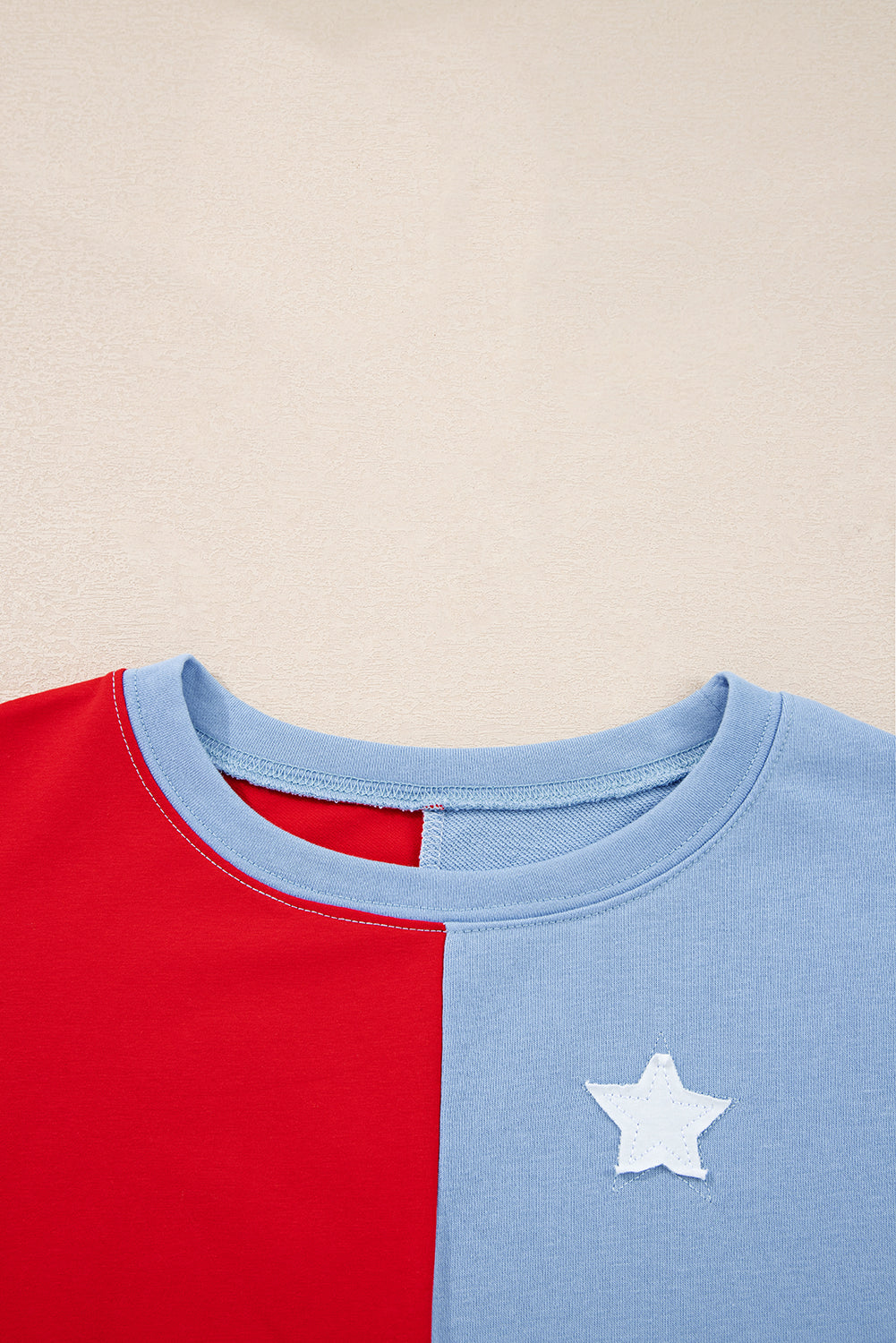 Multicolour American Flag Vintage Oversized Pullover Sweatshirt - eAura