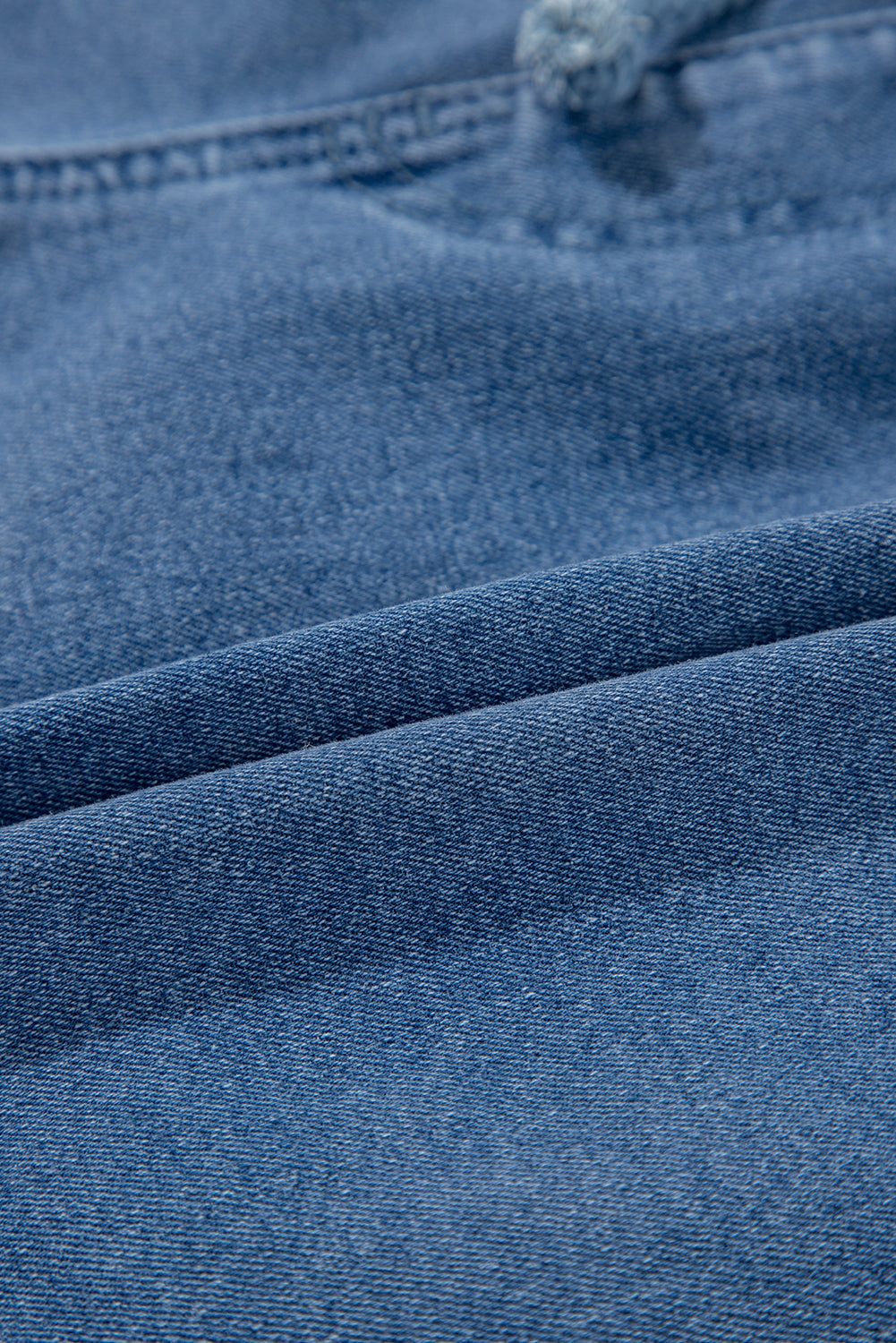 Ashleigh Blue Drawstring High Waist Casual Denim Shorts with Pockets eAura