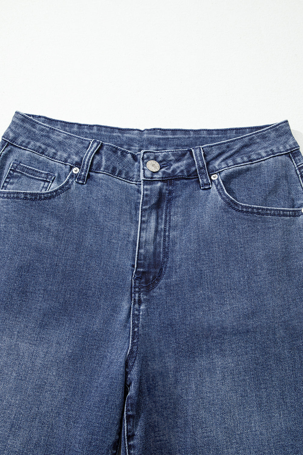 High Waist Button Zip Fly Bell Bottom Jeans eAura