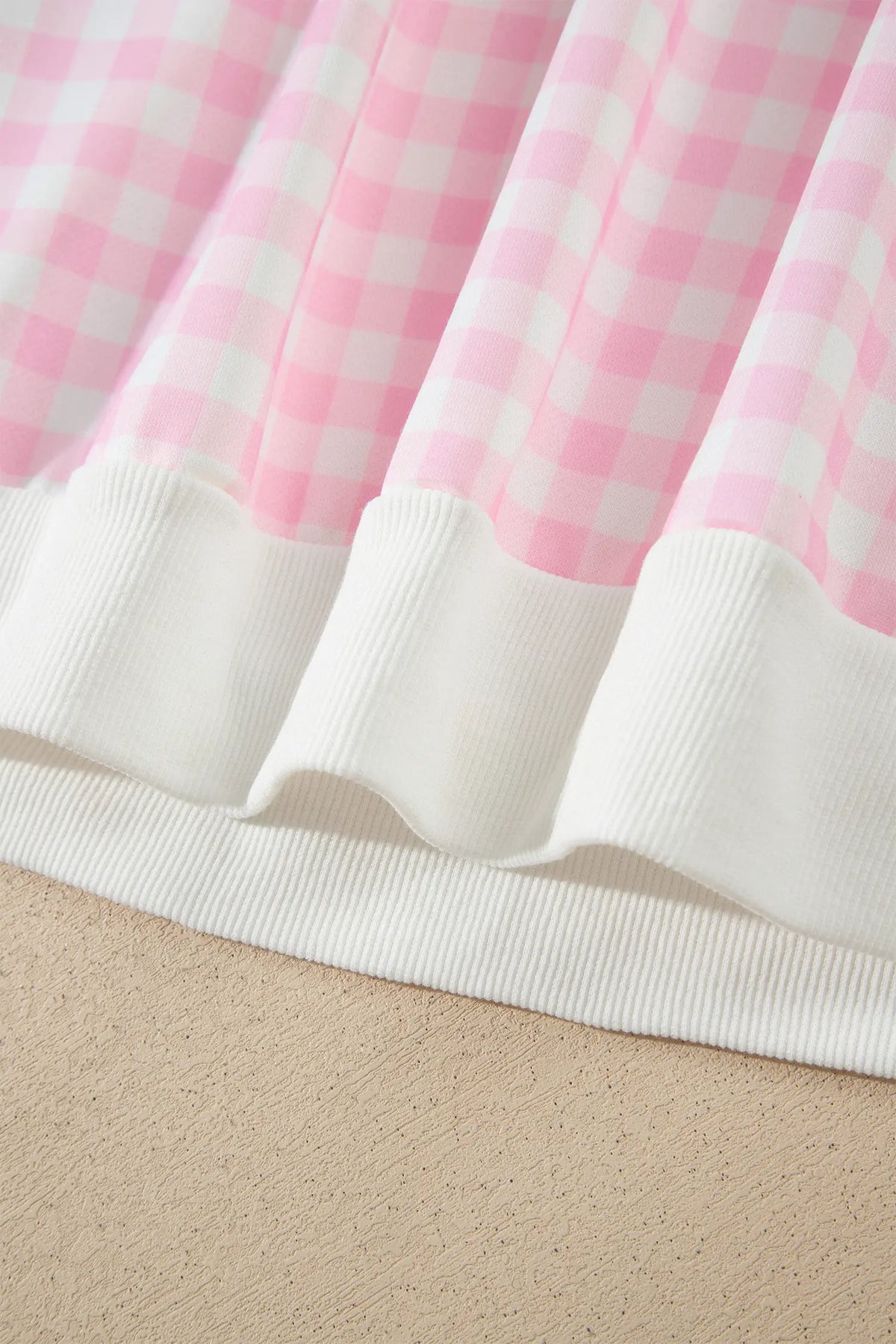 Plaid Long Sleeve Two Piece Pant Set – Pink