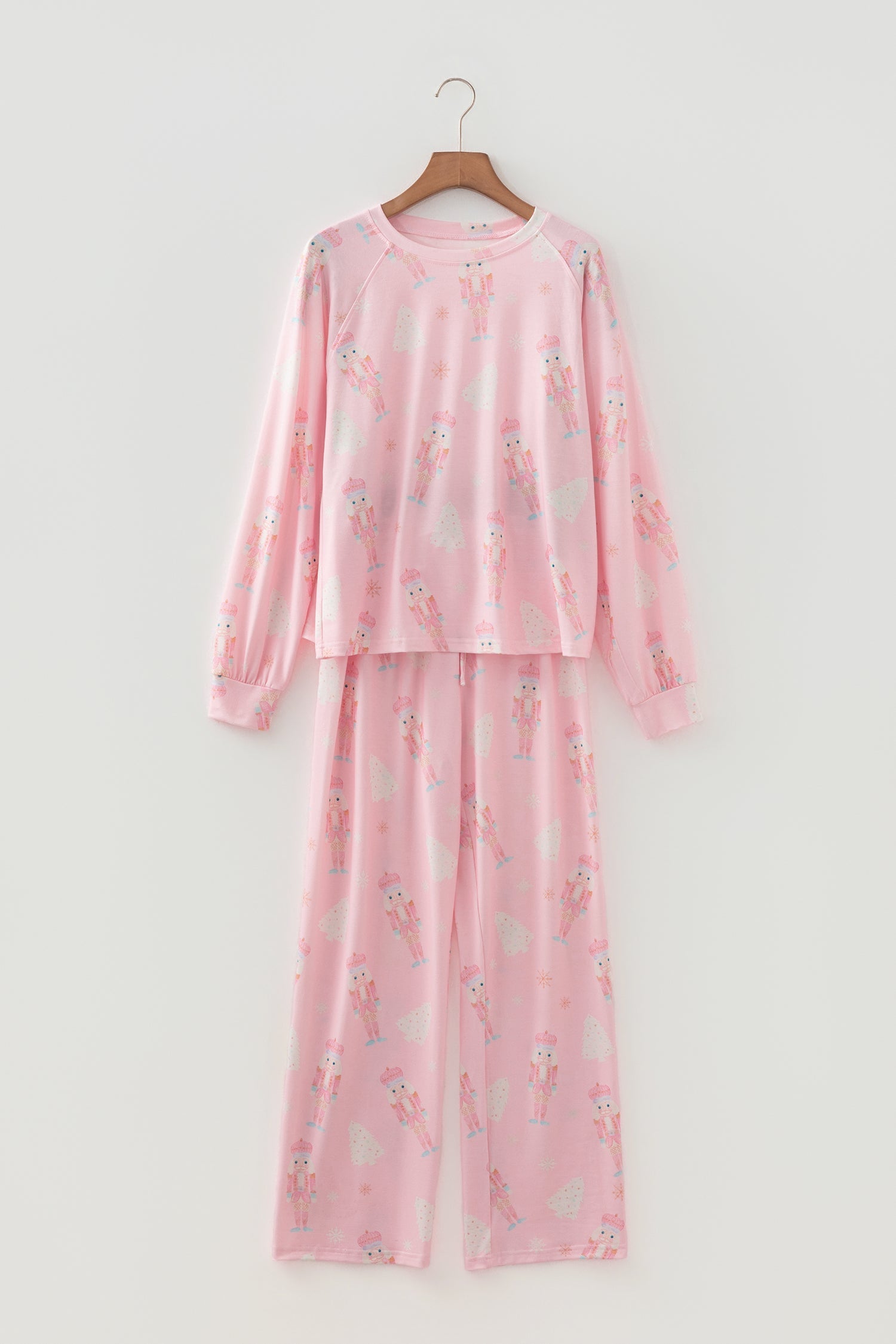 Pink Christmas Tree Nutcracker Print Pyjama Set - Loungewear & Sleepwear/Sleepwear