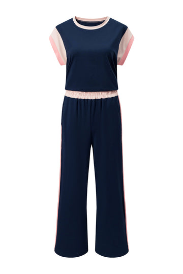 Colour Block Detail Casual Two-piece Co-ord Set Outfit