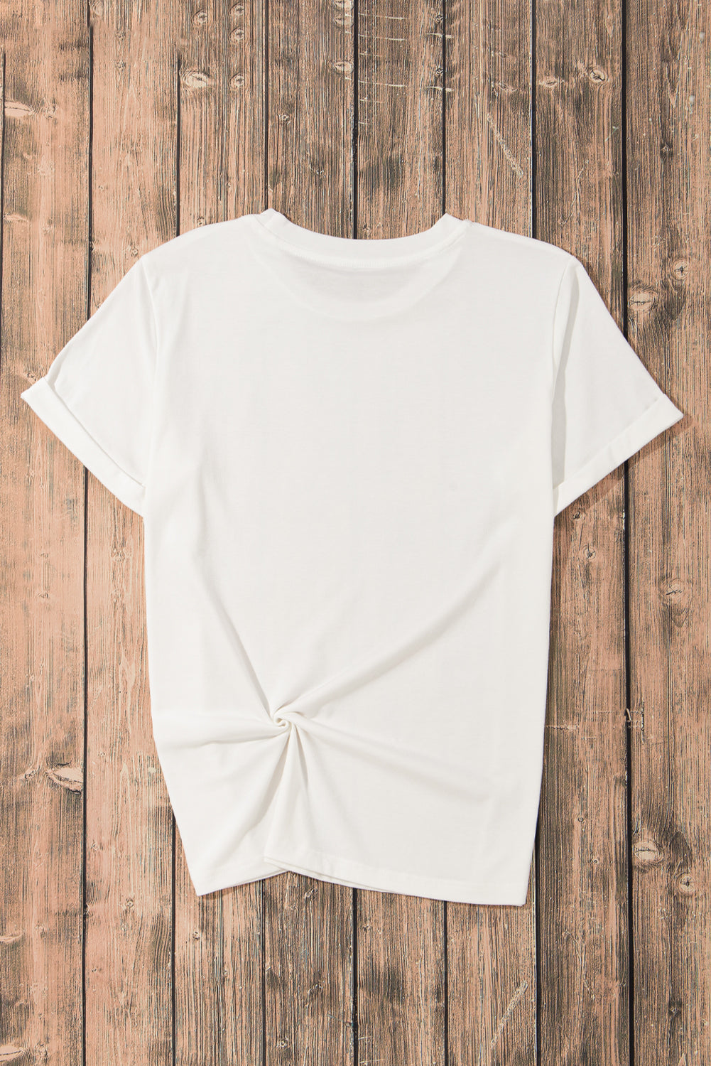 Casual Plain Crew Neck Tee T-Shirt